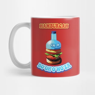 Funny Hamburger in a Bo’oh’o’wo’er Water Slang of British Accent Mug